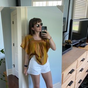 Yellow Madewell Striped Shirt